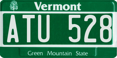 VT license plate ATU528