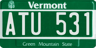 VT license plate ATU531