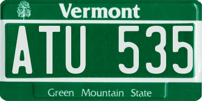 VT license plate ATU535