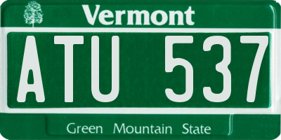 VT license plate ATU537