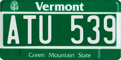VT license plate ATU539
