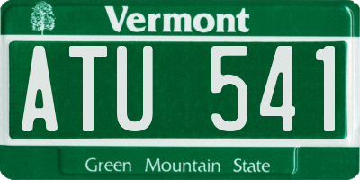 VT license plate ATU541
