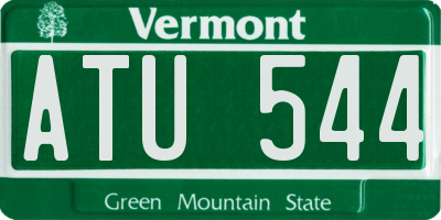 VT license plate ATU544