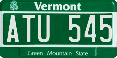 VT license plate ATU545