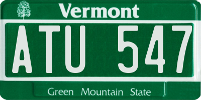 VT license plate ATU547