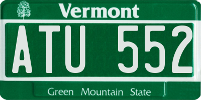 VT license plate ATU552