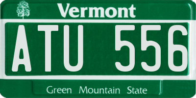 VT license plate ATU556
