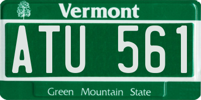 VT license plate ATU561