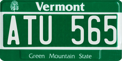VT license plate ATU565