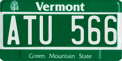 VT license plate ATU566
