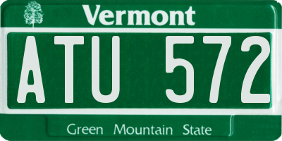 VT license plate ATU572
