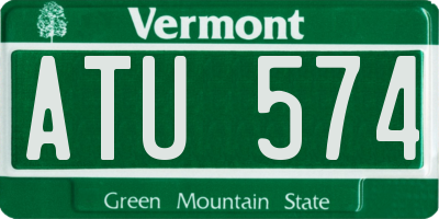 VT license plate ATU574