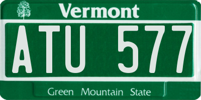 VT license plate ATU577