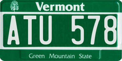 VT license plate ATU578