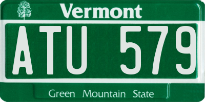 VT license plate ATU579