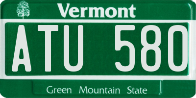 VT license plate ATU580