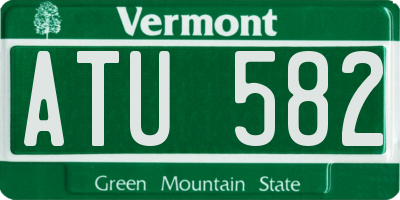 VT license plate ATU582