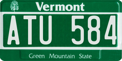 VT license plate ATU584
