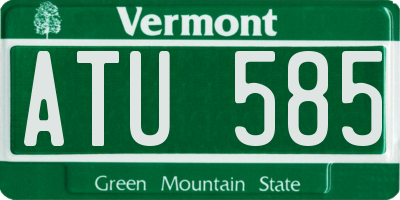 VT license plate ATU585