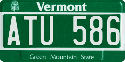 VT license plate ATU586