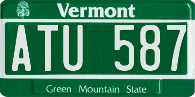 VT license plate ATU587
