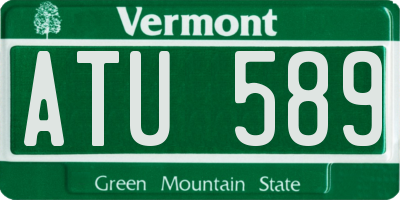 VT license plate ATU589