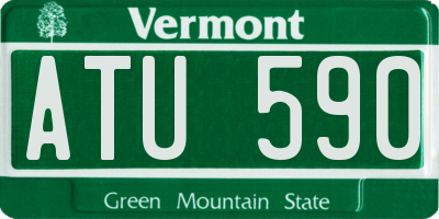 VT license plate ATU590