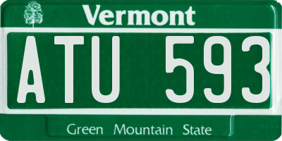 VT license plate ATU593
