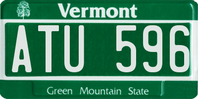 VT license plate ATU596