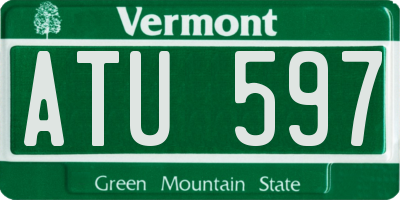 VT license plate ATU597