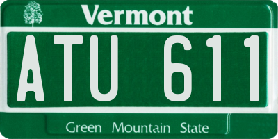 VT license plate ATU611