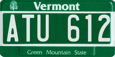 VT license plate ATU612