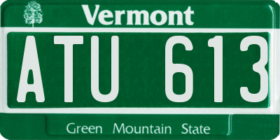 VT license plate ATU613