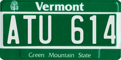 VT license plate ATU614