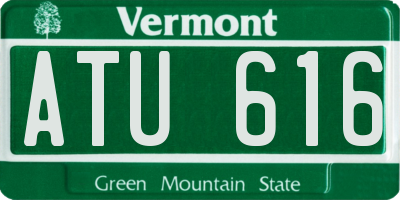 VT license plate ATU616