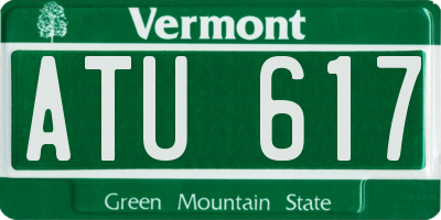 VT license plate ATU617