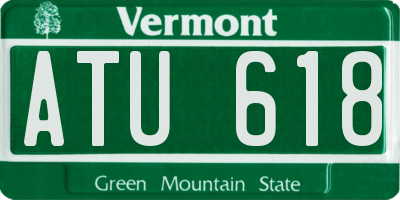 VT license plate ATU618