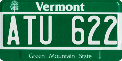 VT license plate ATU622