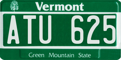 VT license plate ATU625