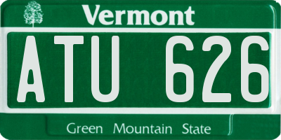 VT license plate ATU626