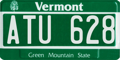 VT license plate ATU628