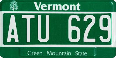 VT license plate ATU629