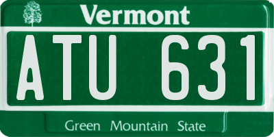 VT license plate ATU631