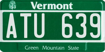 VT license plate ATU639