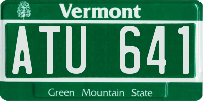 VT license plate ATU641