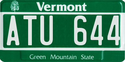 VT license plate ATU644