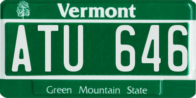 VT license plate ATU646