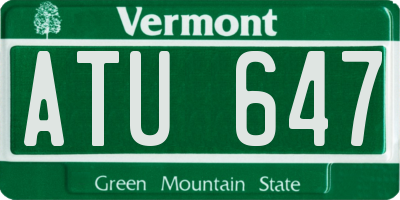 VT license plate ATU647