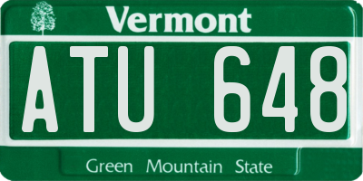 VT license plate ATU648