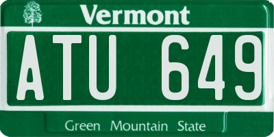VT license plate ATU649